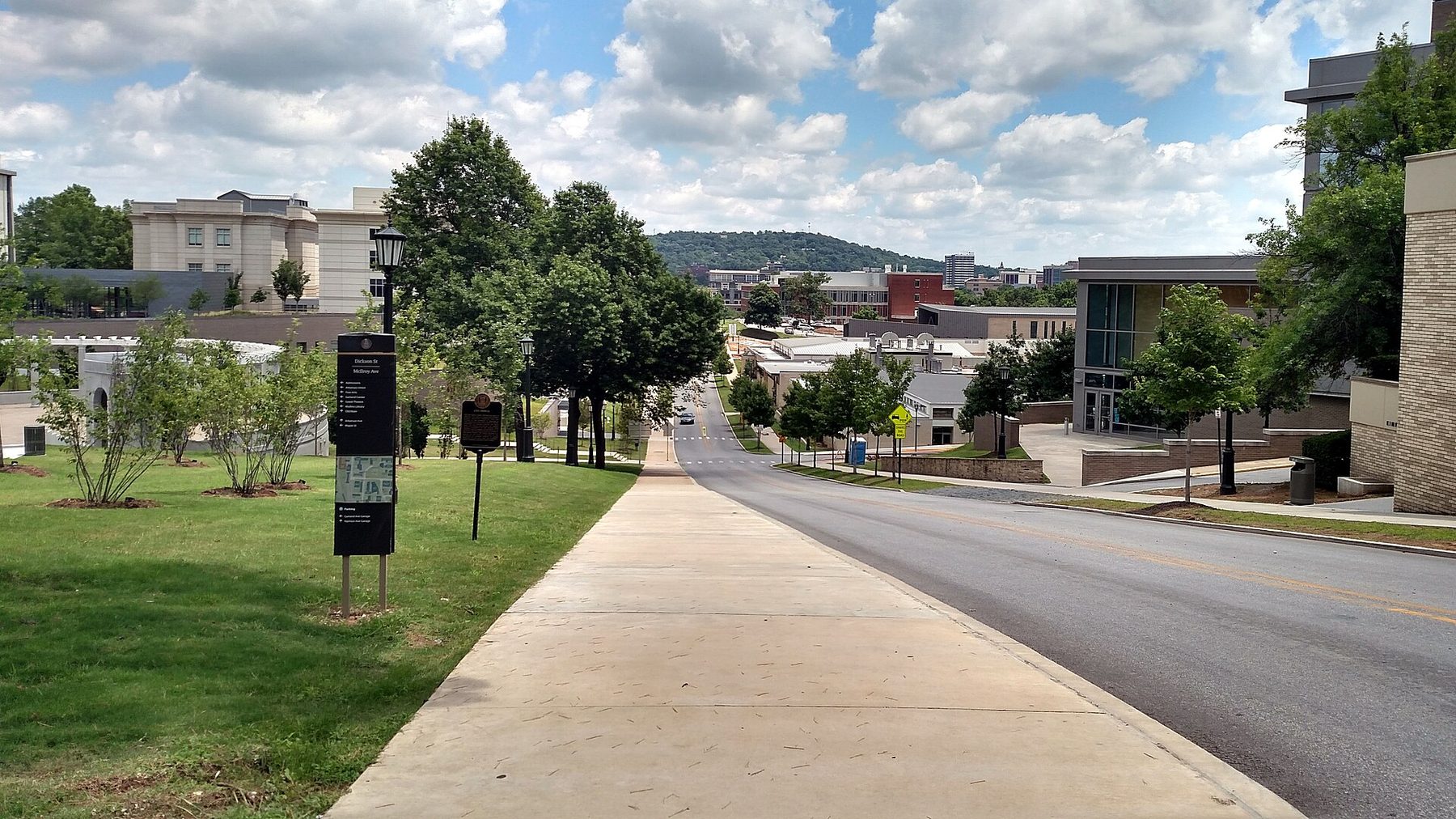 City of Fayetteville, Arkansas as viewed from campus